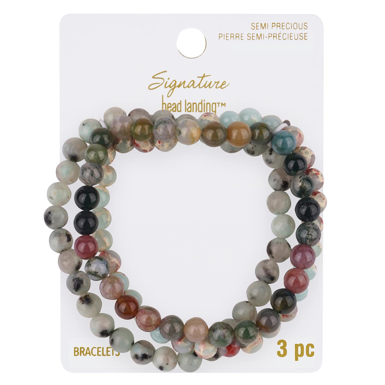 Signature Color Shop Fancy Jasper, Kiwi and Serpentine Beaded Bracelets By Bead Landing&#x2122;
